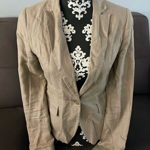 RW&CO Beige / Light Tan Linen Blazer Jacket Size XS
